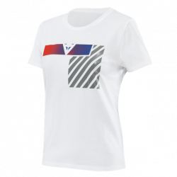 T-SHIRT ILLUSION LADY WHITE DARK-GRAY RED | DAINESE