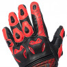 GUANTI IN PELLE UOMO TECH RACE BLACK FLUO RED | SPYKE