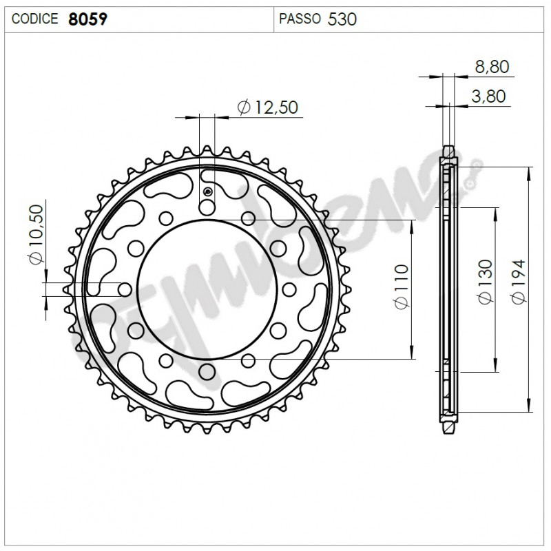 CORONA PROFESSIONALE YAMAHA YZF 1000 R1 | OGNIBENE | MPN 368059R47