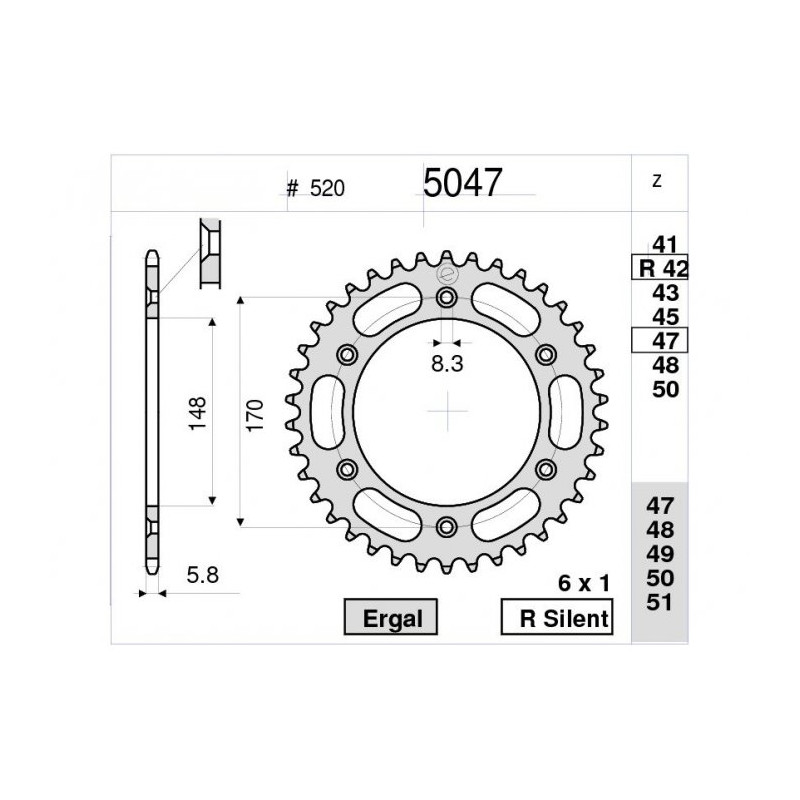 CORONA PROFESSIONALE SUZUKI 600 | OGNIBENE | MPN 365047R47