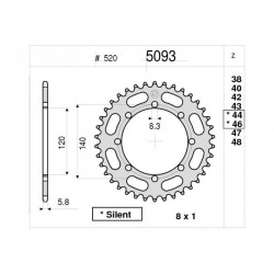 CORONA PROFESSIONALE KAWASAKI 650 | OGNIBENE | MPN 365093R46