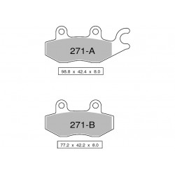 NISSIN Coppia pastiglie freno anteriore semi metalliche 2P256NS