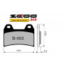 COPPIA PASTIGLIE RACING ZCOO B002 EX | OGNIBENE | MPN 45B00200