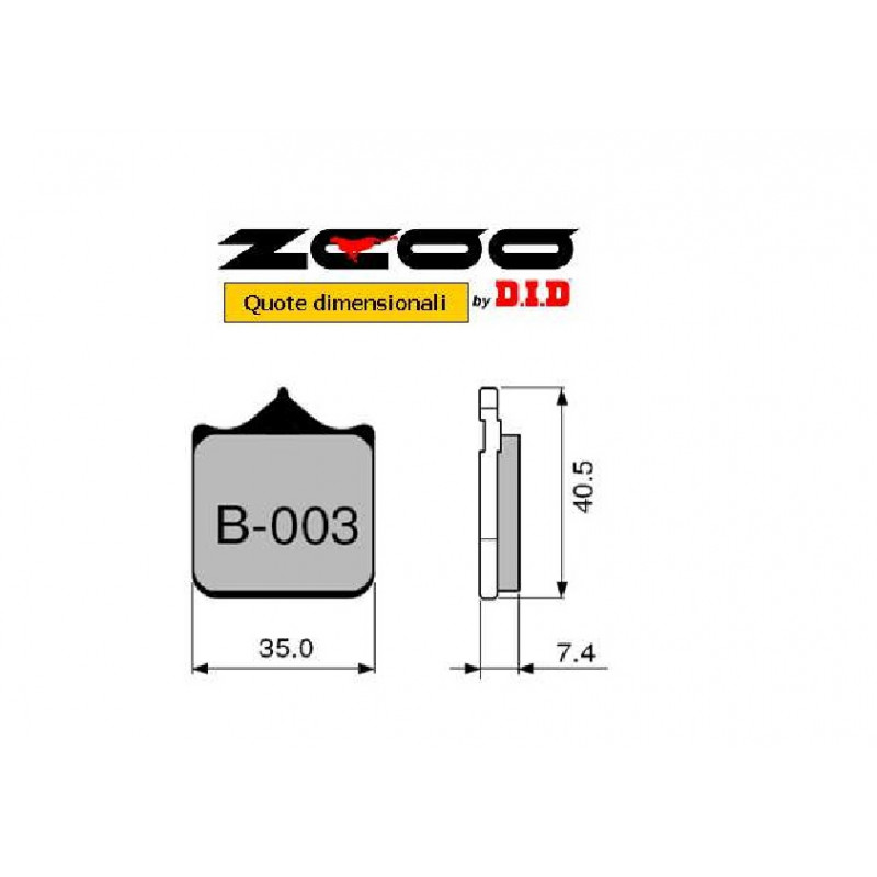 COPPIA PASTIGLIE RACING ZCOO B003 EX | OGNIBENE | MPN 45B00300