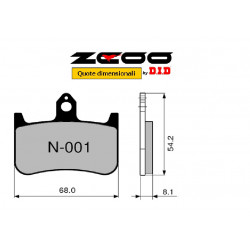 COPPIA PASTIGLIE RACING ZCOO N001 EX | OGNIBENE | MPN 45N00100