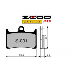 COPPIA PASTIGLIE RACING ZCOO S001 EX | OGNIBENE | MPN 45S00100