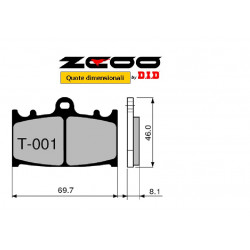 COPPIA PASTIGLIE RACING ZCOO T001 EX | OGNIBENE | MPN...