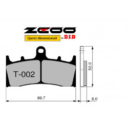 COPPIA PASTIGLIE RACING ZCOO T002 EX | OGNIBENE | MPN 45T00200