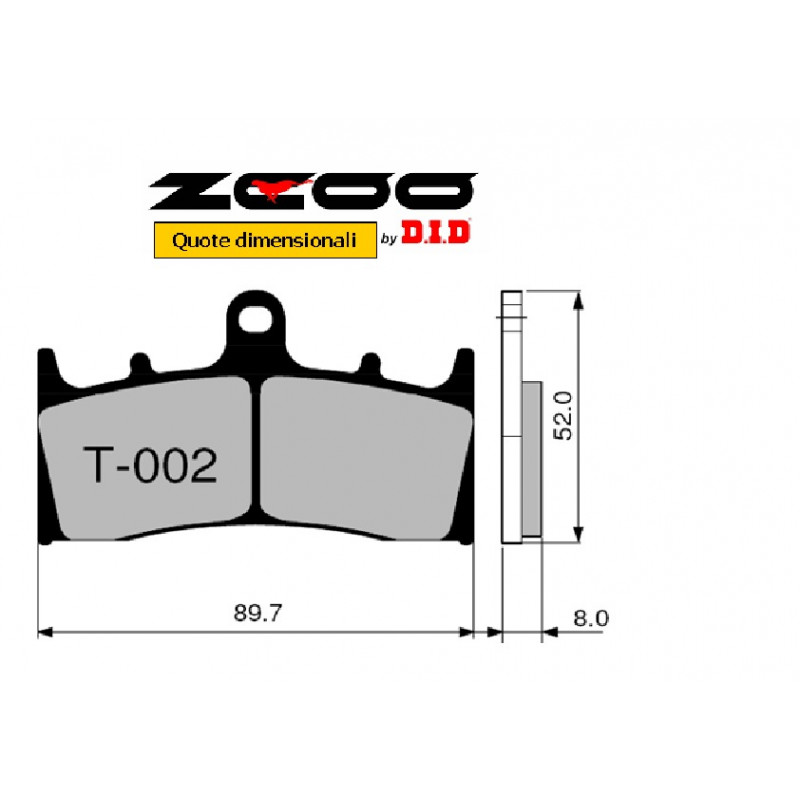 COPPIA PASTIGLIE RACING ZCOO T002 EX | OGNIBENE | MPN 45T00200