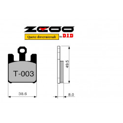 COPPIA PASTIGLIE RACING ZCOO T003 EX | OGNIBENE | MPN 45T00300