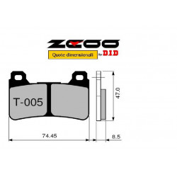 COPPIA PASTIGLIE RACING ZCOO T005 EX | OGNIBENE | MPN...