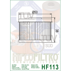 HF113 FILTRO OLIO HONDA XL VARADERO 125V HF113 | HIFLO FILTRO |  E1711300