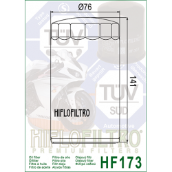 HF173C FILTRO OLIO HARLEY DYNA 96 - 98 CROMATO HF173C | HIFLO FILTRO |  E1717301