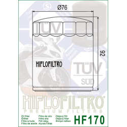 HF170B FILTRO OLIO HARLEY 883 NERO SENZA GRAFICHE HF170B | HIFLO FILTRO |  E1717000