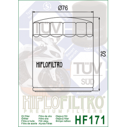 HF171B FILTRO OLIO HARLEY/BUELL 00 - 02 NERO HF171B | HIFLO FILTRO |  E1717105