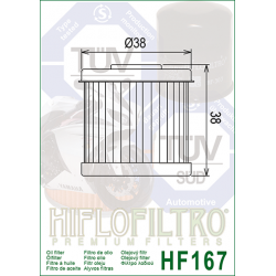 HF167 FILTRO OLIO LML STAR 4T 125/ 150 09 - 11 - DAELIM VS/V | HIFLO FILTRO |  E1716700