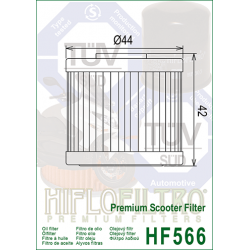 HF566 FILTRO OLIO KYMCO DOWNTOWN 125/300 I +PREMIUM SCOOTER+ H | HIFLO FILTRO |  E1756600