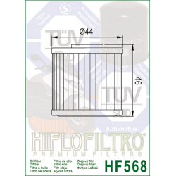 HF568 FILTRO OLIO KYMCO X - CITING 400 12 - 18 HF568 | HIFLO FILTRO |  E1756800