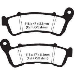 PASTIGLIE FRENO  MESCOLA ORGANICA MOTO CODICE R1238800 | EBC BRAKES | MPN: FA388