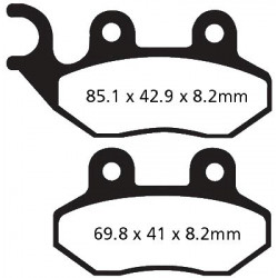 PASTIGLIE FRENO  MESCOLA CARBON SCOOTER CODICE R2326400 | EBC BRAKES | MPN: SFAC264