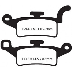 PASTIGLIE FRENO  MESCOLA ORGANICA SCOOTER CODICE R1649200 | EBC BRAKES | MPN: SFA492