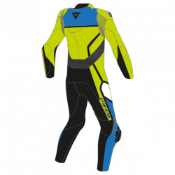 TUTA INTERA PELLE GEN Z JUNIOR PERF. FLUO YELLOW LIGHT BLUE | DAINESE