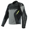 GIACCA RACING 4 PELLE CHARCOAL GRAY BLACK | DAINESE