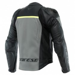 GIACCA RACING 4 PELLE CHARCOAL GRAY BLACK | DAINESE