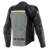 GIACCA RACING 4 PELLE CHARCOAL GRAY BLACK | DAINESE