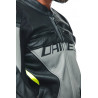 GIACCA RACING 4 PELLE CHARCOAL GRAY BLACK | DAINESE