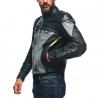 GIACCA RACING 4 PELLE CHARCOAL GRAY BLACK | DAINESE