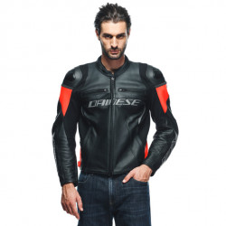 GIACCA RACING 4 PELLE LAVA RED BLACK | DAINESE