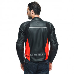 GIACCA RACING 4 PELLE LAVA RED BLACK | DAINESE