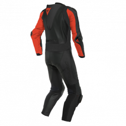 TUTA PELLE INTERA LAGUNA SECA 5 1PC  PERF. BLACK FLUO RED | DAINESE