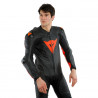 TUTA PELLE INTERA LAGUNA SECA 5 1PC  PERF. BLACK FLUO RED | DAINESE