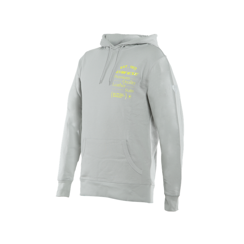 PADDOCK HOODIE GLACIER GRAY FLUO YELLOW | DAINESE