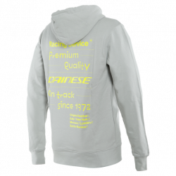 PADDOCK HOODIE GLACIER GRAY FLUO YELLOW | DAINESE