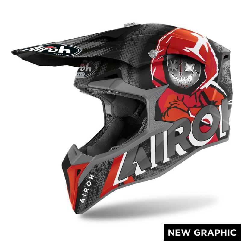 CASCO OFFROAD WRAAP ALIEN RED MATT | AIROH