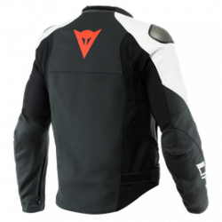 SPORTIVA LEATHER JACKET BLACK-MATT/BLACK-MATT/WHITE | DAINESE