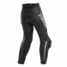 DELTA 3 LADY LEATHER PANTS BLACK/BLACK/WHITE | DAINESE