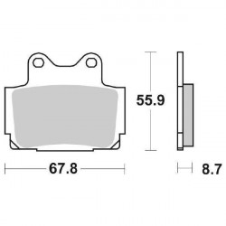 6565705 PASTIGLIE FRENO ANTERIORE SBS 570HS | SGR