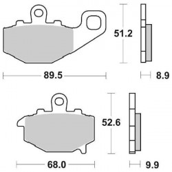 6566876 PASTIGLIE FRENO POSTERIORE SBS 687LS | SGR