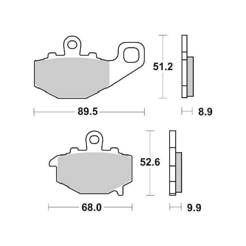 6566876 PASTIGLIE FRENO POSTERIORE SBS 687LS | SGR