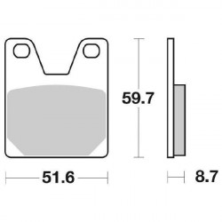 6567336 PASTIGLIE FRENO POSTERIORE SBS 733LS | SGR