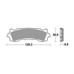 6569525 PASTIGLIE FRENO ANTERIORE SBS 952HS | SGR