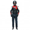 GIACCA PELLE SPORTIVA BLACK-MATT LAVA-RED WHITE | DAINESE