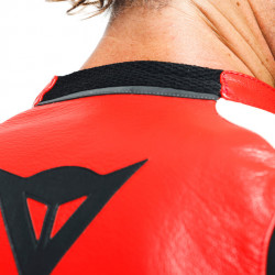 GIACCA PELLE SPORTIVA BLACK-MATT LAVA-RED WHITE | DAINESE