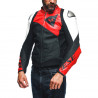 GIACCA PELLE SPORTIVA BLACK-MATT LAVA-RED WHITE | DAINESE