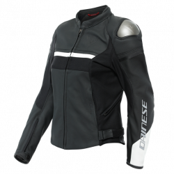 GIACCA IN PELLE RAPIDA LADY LEATHER JACKET BLACK-MATT BLACK-MATT WHITE | DAINESE