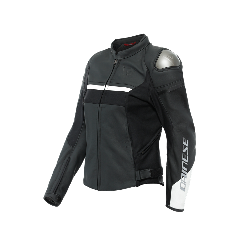 GIACCA IN PELLE RAPIDA LADY LEATHER JACKET BLACK-MATT BLACK-MATT WHITE | DAINESE